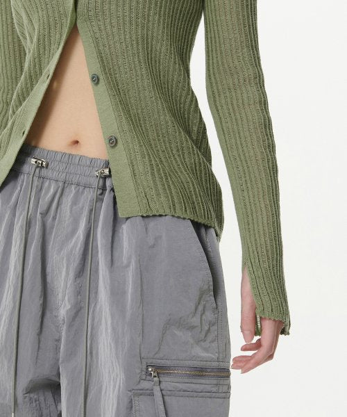 MUSINSA STANDARD WOMAN MUSINSA STANDARD WOMAN Cardigan Slim Collared [Moss]