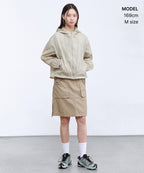 MUSINSA STANDARD WOMAN MUSINSA STANDARD WOMAN Women's Sheer Hooded Windbreaker Jacket (Beige)