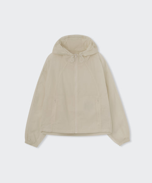 MUSINSA STANDARD WOMAN MUSINSA STANDARD WOMAN Women's Sheer Hooded Windbreaker Jacket (Beige)