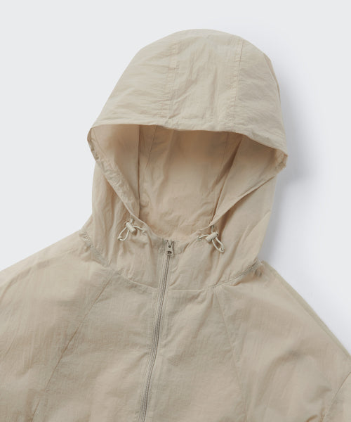 MUSINSA STANDARD WOMAN MUSINSA STANDARD WOMAN Women's Sheer Hooded Windbreaker Jacket (Beige)