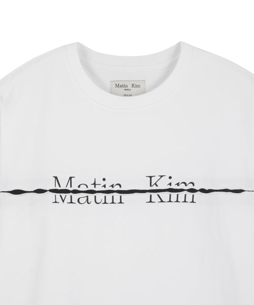 MATIN KIM MATIN KIM T-Shirt with Logo Cutout