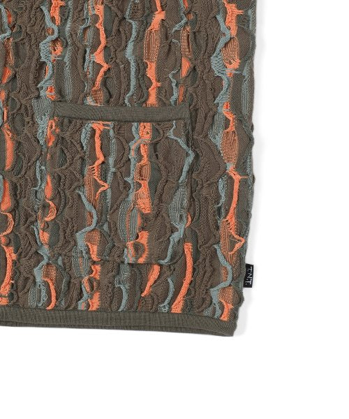 THISISNEVERTHAT THISISNEVERTHAT 3D Cable Knit Vest Brown