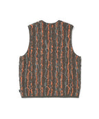 THISISNEVERTHAT THISISNEVERTHAT 3D Cable Knit Vest Brown