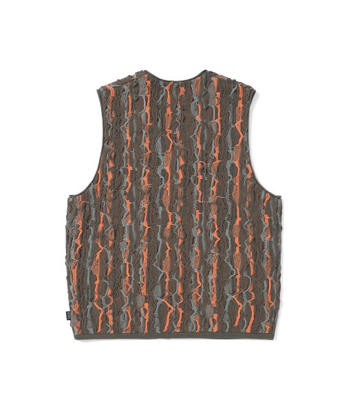 THISISNEVERTHAT THISISNEVERTHAT 3D Cable Knit Vest Brown