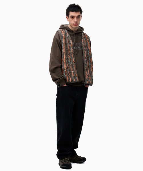 THISISNEVERTHAT THISISNEVERTHAT 3D Cable Knit Vest Brown