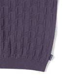 THISISNEVERTHAT THISISNEVERTHAT Cable Knit Zip Polo Violet