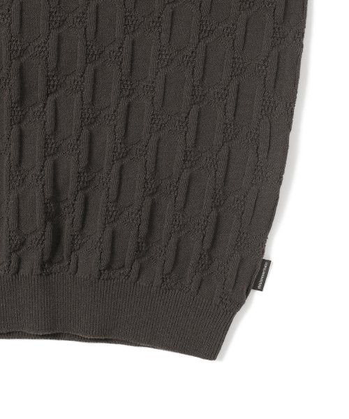 THISISNEVERTHAT THISISNEVERTHAT Cable Knit Zip Polo Unisex