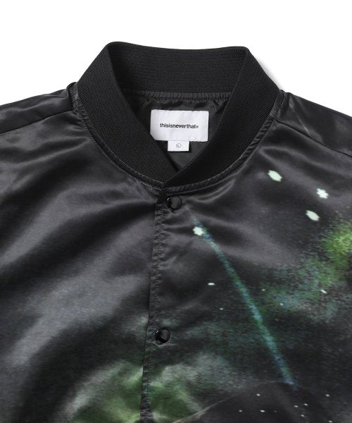 THISISNEVERTHAT THISISNEVERTHAT Flame Satin Jacket Black