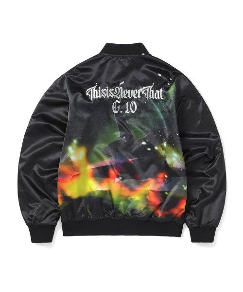 THISISNEVERTHAT THISISNEVERTHAT Flame Satin Jacket Black