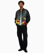 THISISNEVERTHAT THISISNEVERTHAT Flame Satin Jacket Black