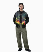 THISISNEVERTHAT THISISNEVERTHAT Flame Satin Jacket Black