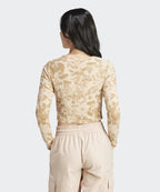 ADIDAS ADIDAS AOP 3S Crop Top - Beige