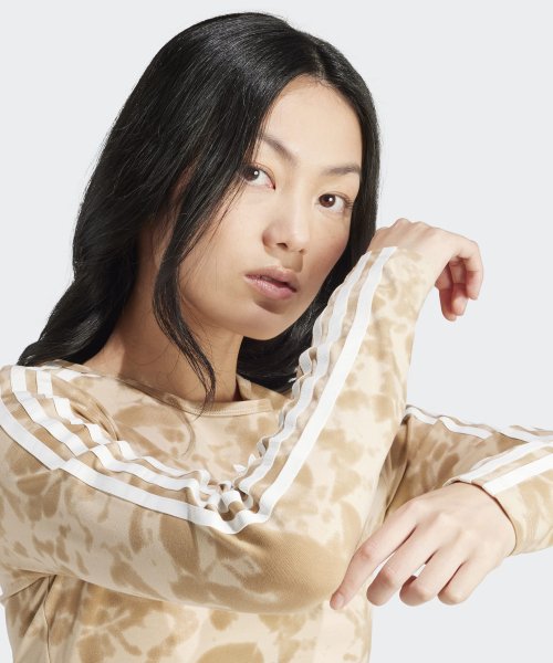 ADIDAS ADIDAS AOP 3S Crop Top - Beige