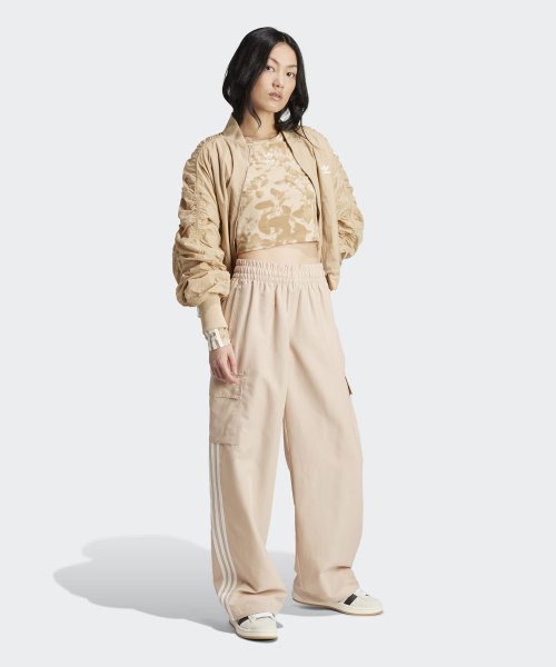 ADIDAS ADIDAS AOP 3S Crop Top - Beige