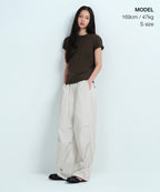 MUSINSA STANDARD WOMAN MUSINSA STANDARD WOMAN T-Shirt Dark Brown