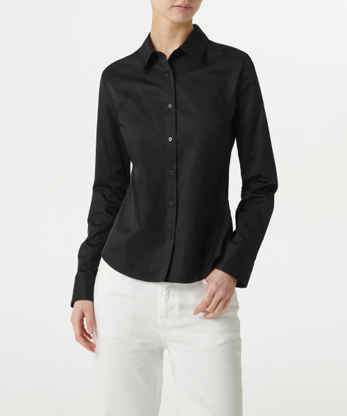 MUSINSA STANDARD WOMAN MUSINSA STANDARD WOMAN Slim Fit Shirt Black