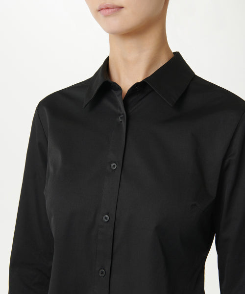 MUSINSA STANDARD WOMAN MUSINSA STANDARD WOMAN Slim Fit Shirt Black