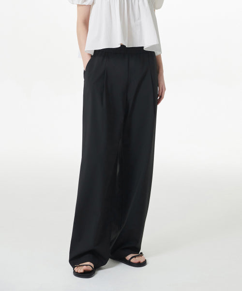 MUSINSA STANDARD WOMAN MUSINSA STANDARD WOMAN Slacks Wide Banding [Black]