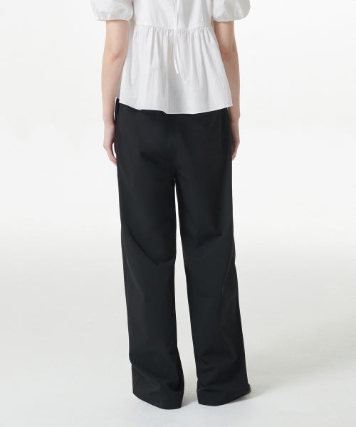 MUSINSA STANDARD WOMAN MUSINSA STANDARD WOMAN Slacks Wide Banding [Black]