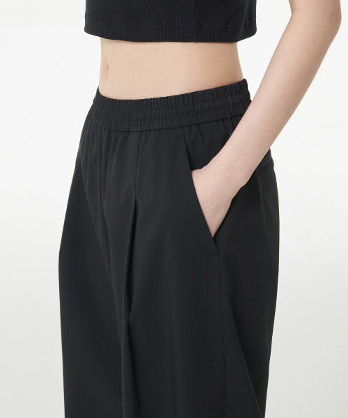MUSINSA STANDARD WOMAN MUSINSA STANDARD WOMAN Slacks Wide Banding [Black]