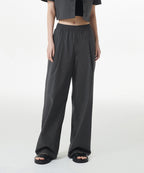 MUSINSA STANDARD WOMAN MUSINSA STANDARD WOMAN Slacks Wide Banding [Gray]
