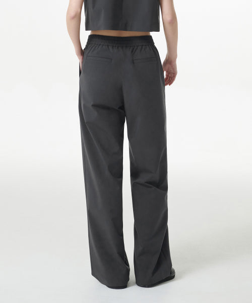 MUSINSA STANDARD WOMAN MUSINSA STANDARD WOMAN Slacks Wide Banding [Gray]