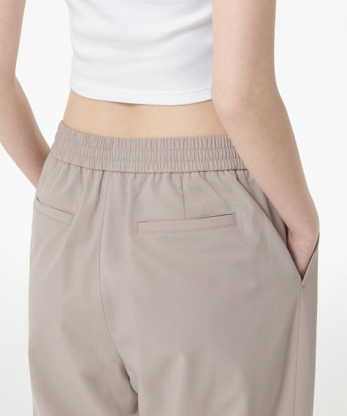 MUSINSA STANDARD WOMAN MUSINSA STANDARD WOMAN Slacks Wide Banding [Light Beige]