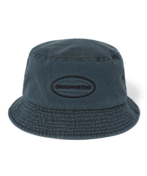 THISISNEVERTHAT THISISNEVERTHAT Overdyed E/T-Logo Bucket Hat Dusty Blue