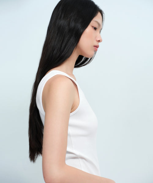 MUSINSA STANDARD WOMAN MUSINSA STANDARD WOMAN Women's Square Neck Tank Top (White)