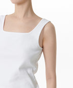 MUSINSA STANDARD WOMAN MUSINSA STANDARD WOMAN Women's Square Neck Tank Top (White)