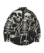 THISISNEVERTHAT THISISNEVERTHAT Skeletons Shirt Washed Black