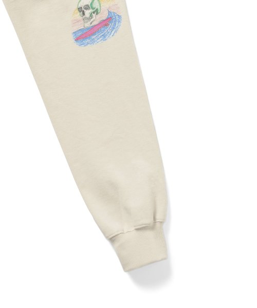 THISISNEVERTHAT THISISNEVERTHAT Surfing Skull Hoodie Natural