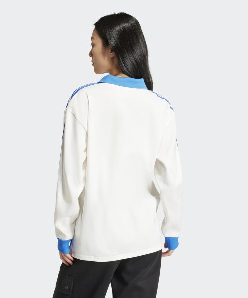ADIDAS ADIDAS T-Shirt Long Sleeve - White:Blue