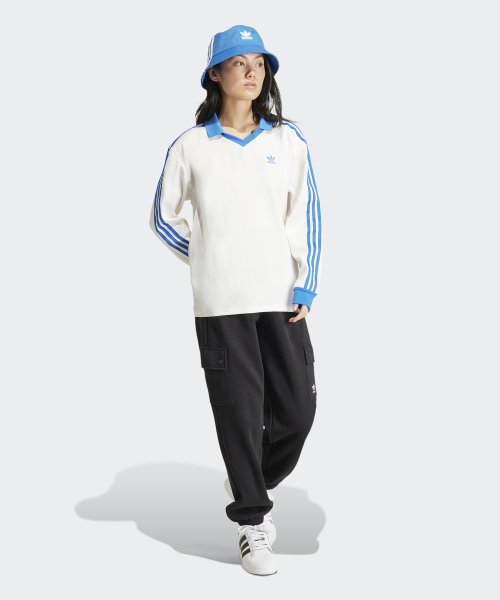 ADIDAS ADIDAS T-Shirt Long Sleeve - White:Blue