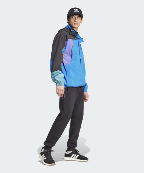 ADIDAS ADIDAS Color Block Anorak Jacket - Blue