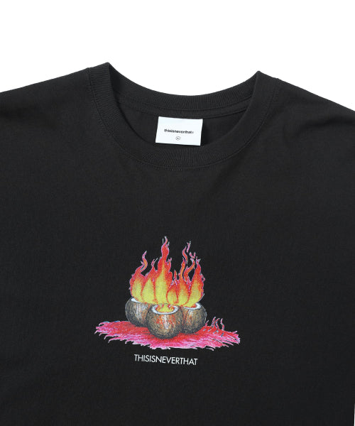 THISISNEVERTHAT THISISNEVERTHAT T-Shirt Burning Palm Tree L/S Off Black