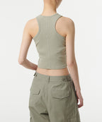 MUSINSA STANDARD WOMAN MUSINSA STANDARD WOMAN Ribbed Racer Back Tank Top (Sage)