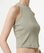 MUSINSA STANDARD WOMAN MUSINSA STANDARD WOMAN Ribbed Racer Back Tank Top (Sage)