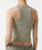 MUSINSA STANDARD WOMAN MUSINSA STANDARD WOMAN Ribbed Racer Back Tank Top (Sage)