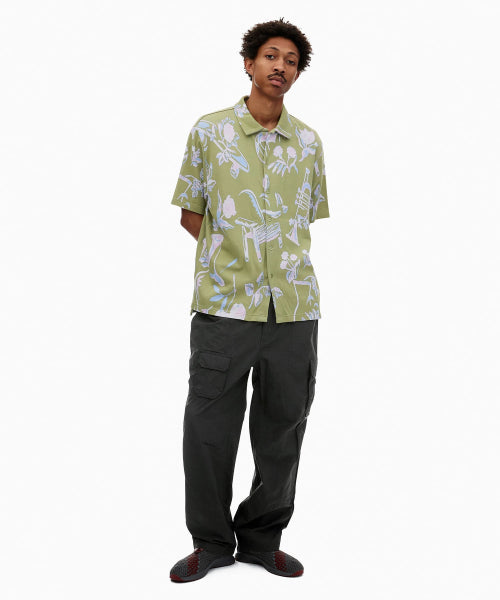 THISISNEVERTHAT THISISNEVERTHAT Object Jacquard Button Up Top Green