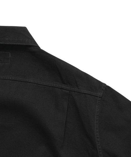 THISISNEVERTHAT THISISNEVERTHAT Washed Denim Zip Shirt Black