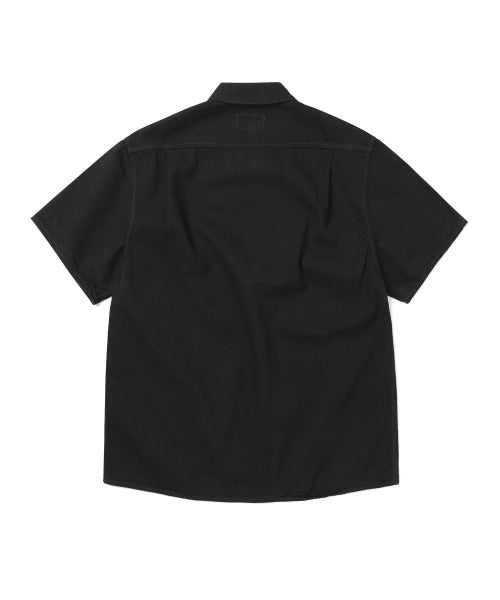 THISISNEVERTHAT THISISNEVERTHAT Washed Denim Zip Shirt Black