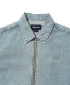 THISISNEVERTHAT THISISNEVERTHAT Washed Denim Zip Shirt Washed Blue