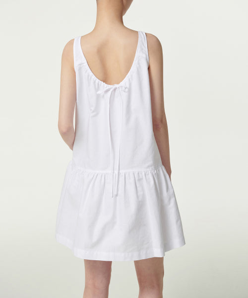 MUSINSA STANDARD WOMAN MUSINSA STANDARD WOMAN Women's Cotton Tiered Mini Dress (White)