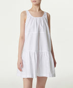 MUSINSA STANDARD WOMAN MUSINSA STANDARD WOMAN Women's Cotton Tiered Mini Dress (White)