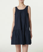 MUSINSA STANDARD WOMAN MUSINSA STANDARD WOMAN Women's Cotton Tiered Mini Dress (Navy)