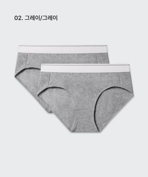 MUSINSA STANDARD WOMAN MUSINSA STANDARD WOMAN Women's Cotton White Banded Panties 2 Pack