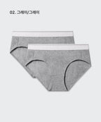 MUSINSA STANDARD WOMAN MUSINSA STANDARD WOMAN Women's Cotton White Banded Panties 2 Pack