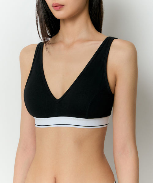 MUSINSA STANDARD WOMAN MUSINSA STANDARD WOMAN Women's Cotton Bralette [Black]