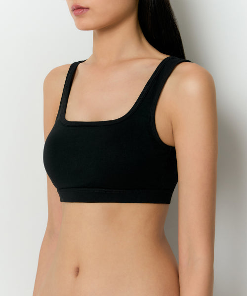 MUSINSA STANDARD WOMAN MUSINSA STANDARD WOMAN Women's Square Neck Cotton Bra Top Black